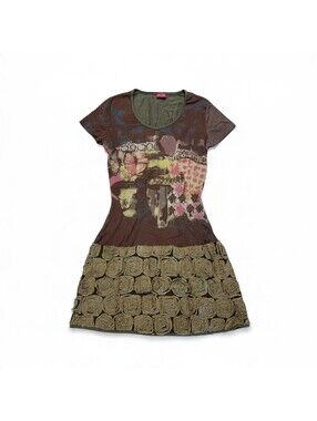 Save the Queen Rosette 3D Textured Mini Dress